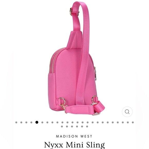 Like New Madison West NyxxNylon Sling Purse bag crossbody fuchsia - Picture 2 of 3